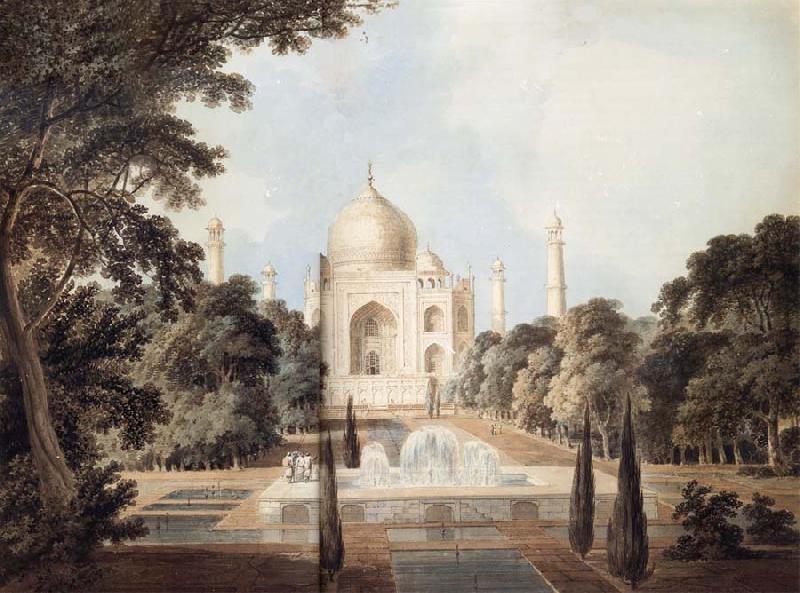 Thomas Daniell South View of the Taj Mahal at Agra oil painting picture